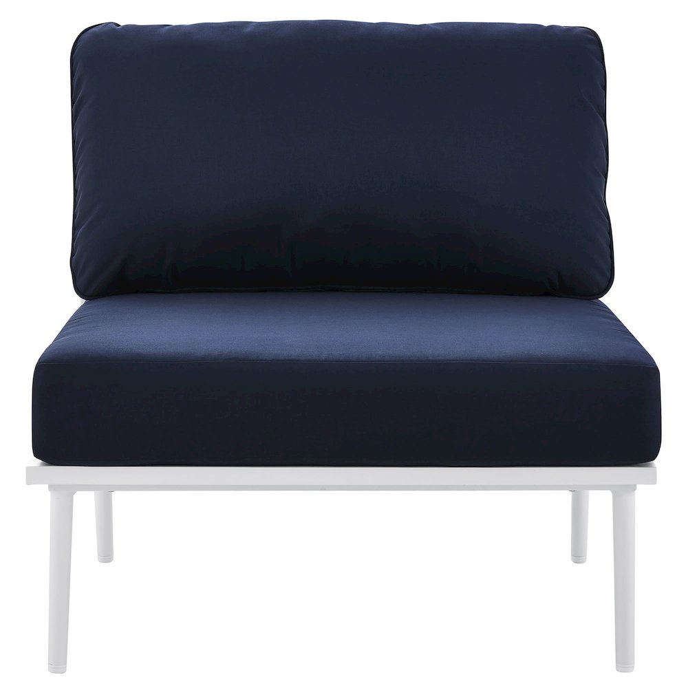 Stance Outdoor Patio Aluminum Armless Chair. Picture 6