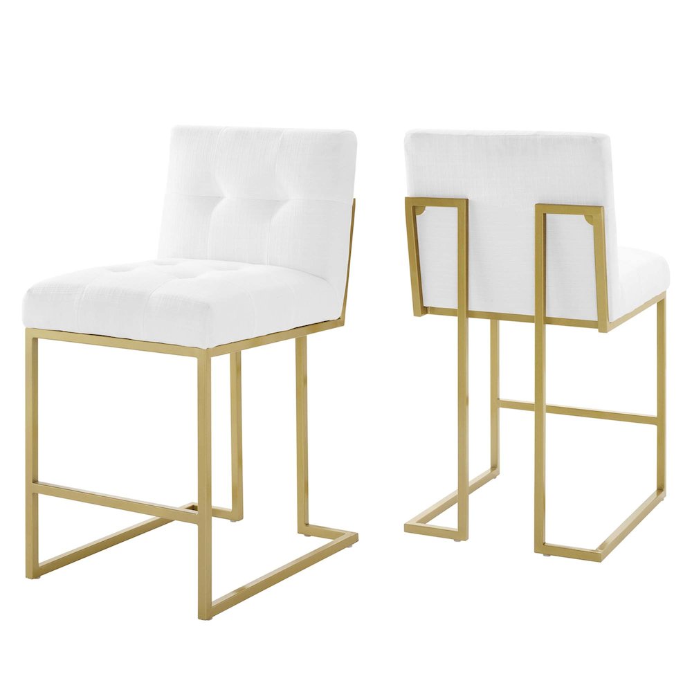 Privy Upholstered Fabric Counter Stool Set of 2. Picture 1