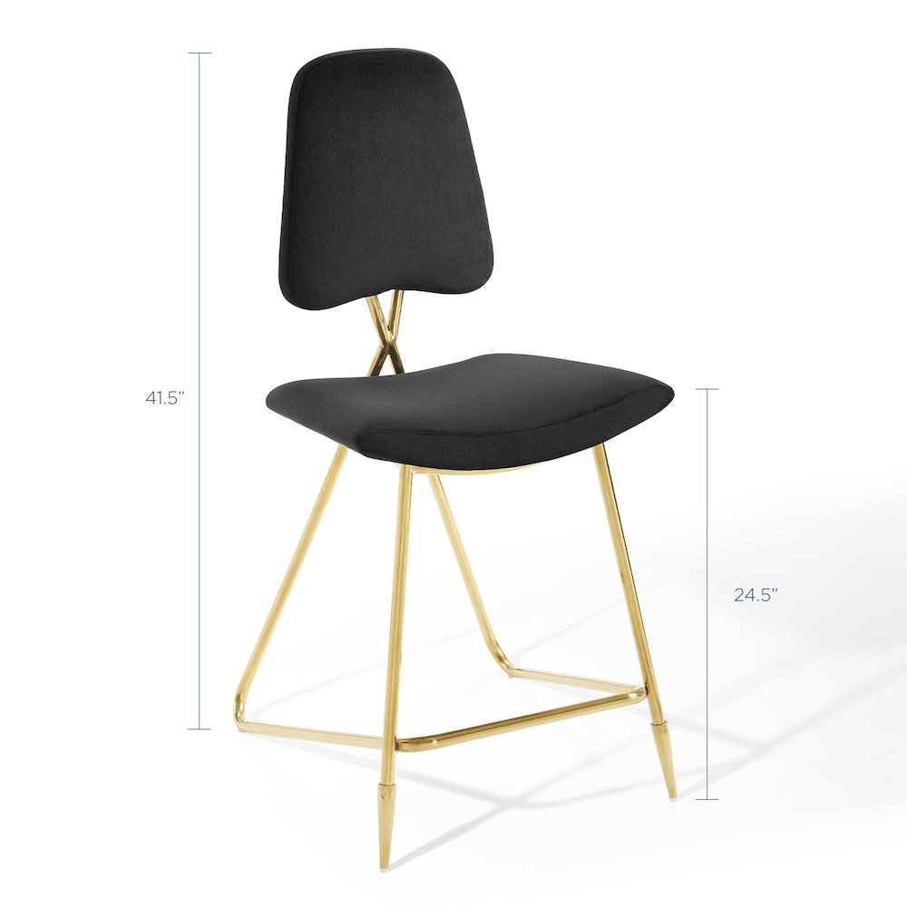 Ponder Performance Velvet Counter Stool Set of 2. Picture 2
