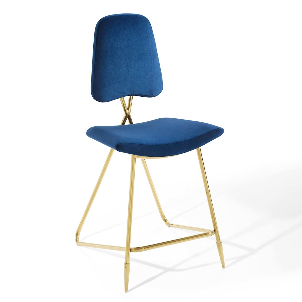 Ponder Performance Velvet Counter Stool Set of 2. Picture 3