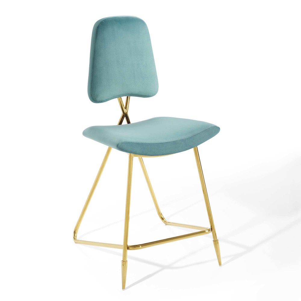 Ponder Performance Velvet Counter Stool Set of 2. Picture 3