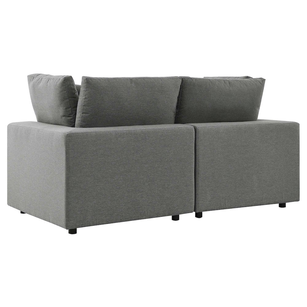 Commix Overstuffed Outdoor Patio Loveseat. Picture 4