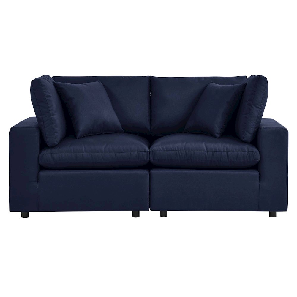 Commix Overstuffed Outdoor Patio Loveseat. Picture 3