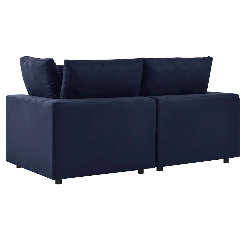 Commix Overstuffed Outdoor Patio Loveseat. Picture 4
