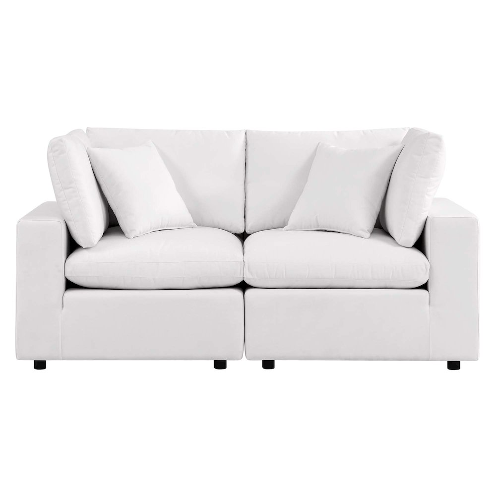 Commix Overstuffed Outdoor Patio Loveseat. Picture 3