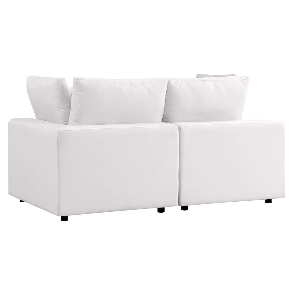 Commix Overstuffed Outdoor Patio Loveseat. Picture 7