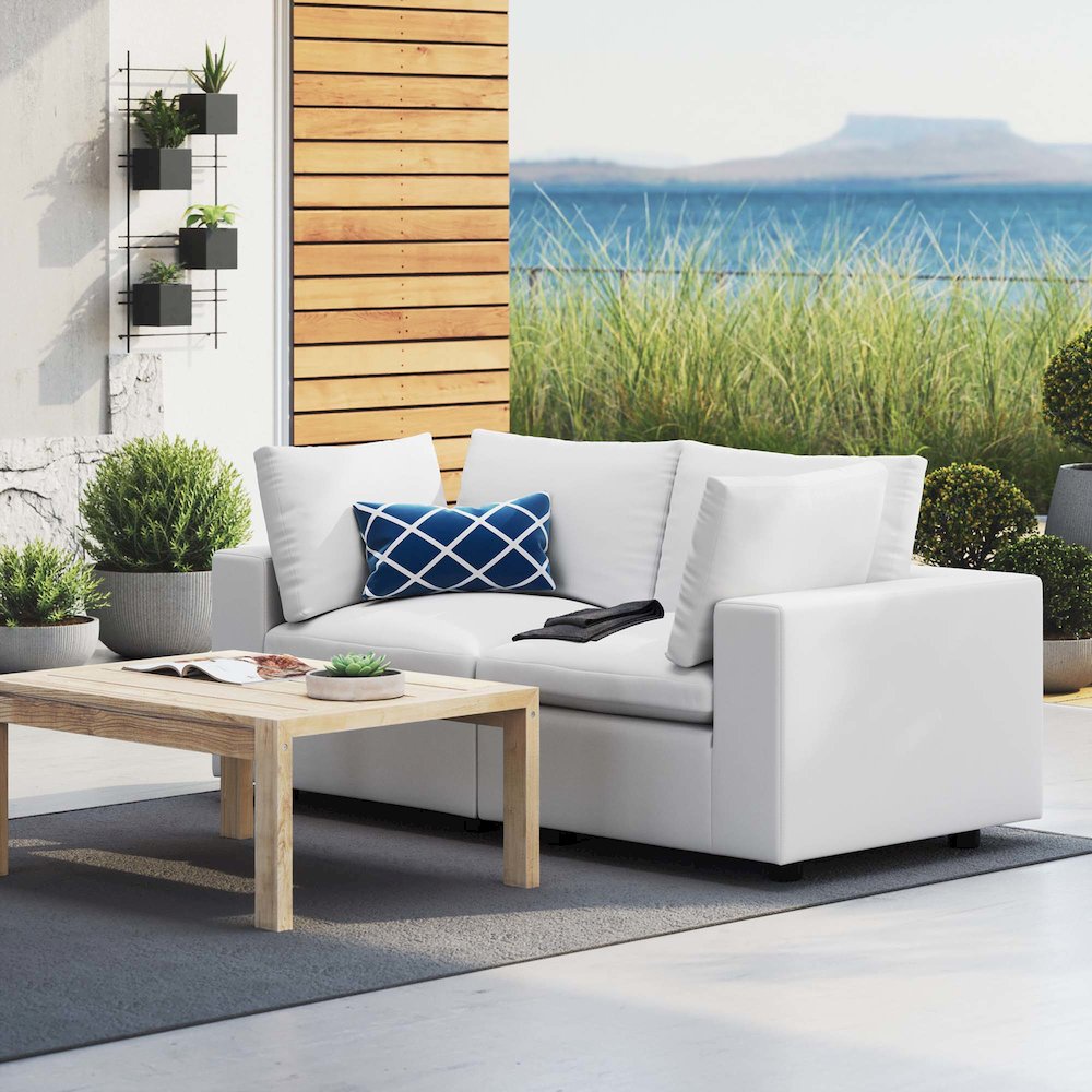 Commix Sunbrella Outdoor Patio Loveseat. Picture 8
