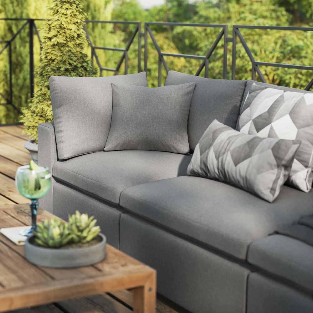 Commix Overstuffed Outdoor Patio Sofa. Picture 12