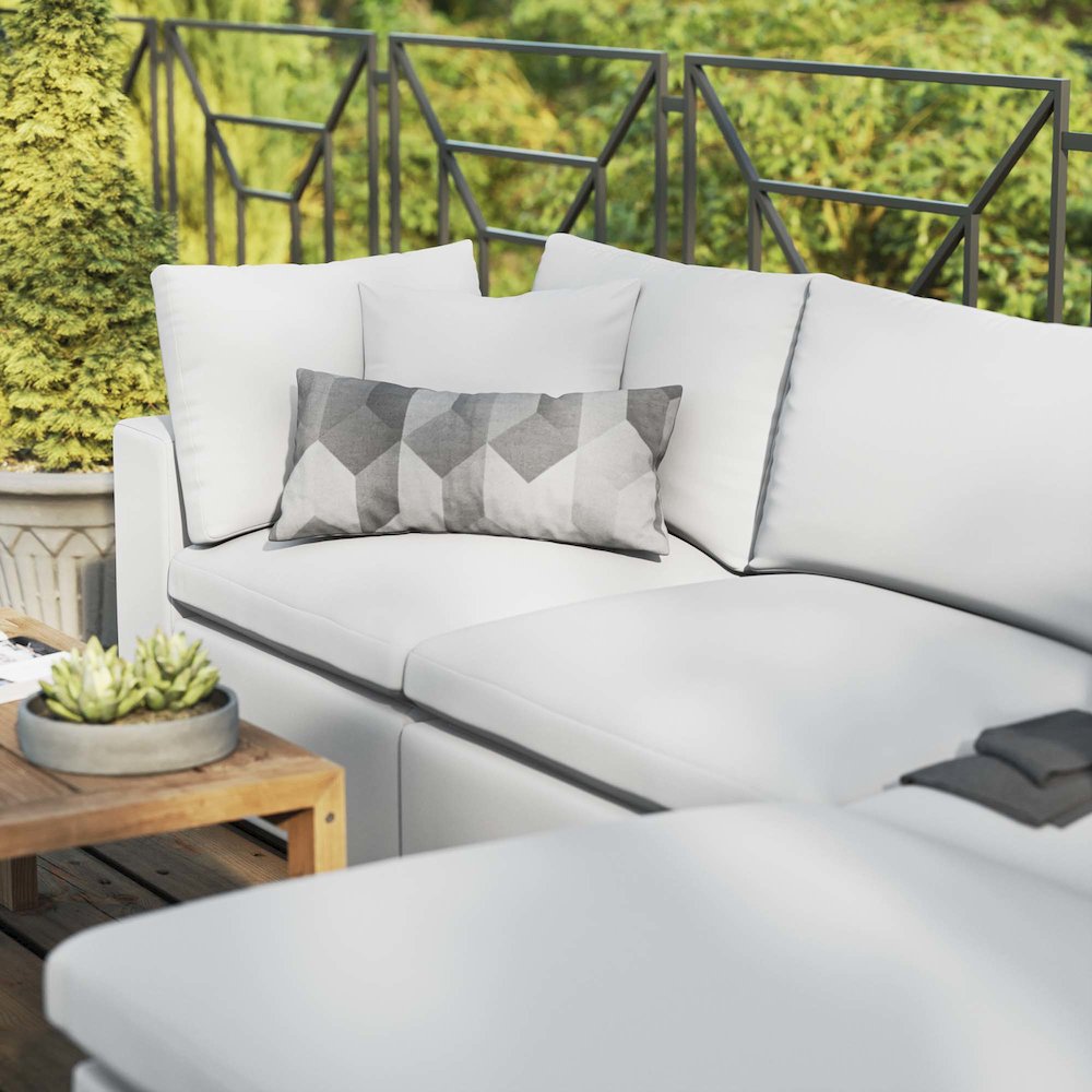 Commix 4-Piece Outdoor Patio Sectional Sofa. Picture 13