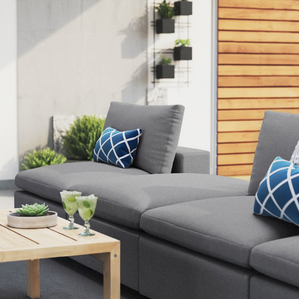 Commix 4-Piece Sunbrella Outdoor Patio Sectional Sofa. Picture 14