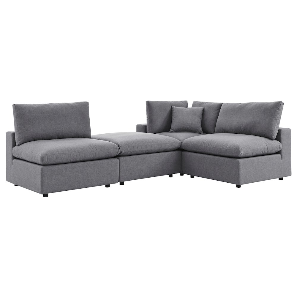 Commix 4-Piece Sunbrella Outdoor Patio Sectional Sofa. Picture 4