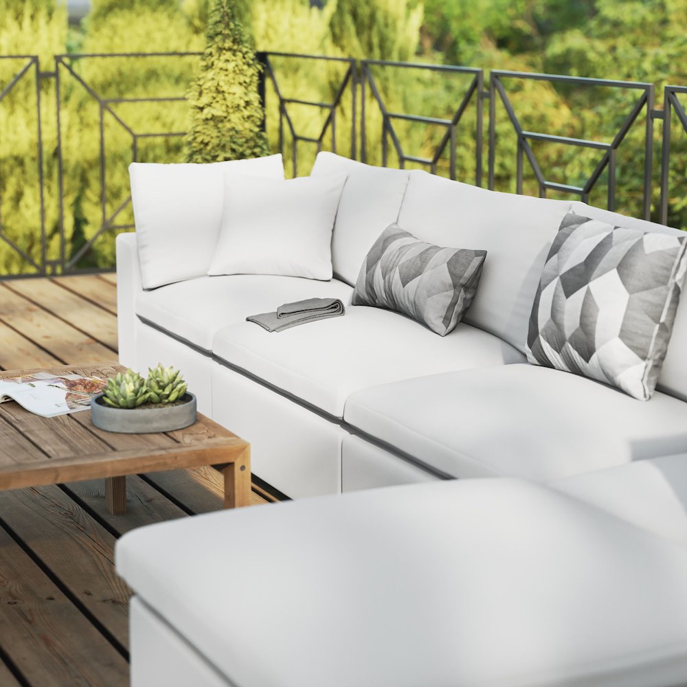 Commix 5-Piece Outdoor Patio Sectional Sofa. Picture 12