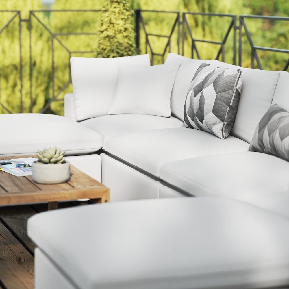 Commix 6-Piece Outdoor Patio Sectional Sofa. Picture 12