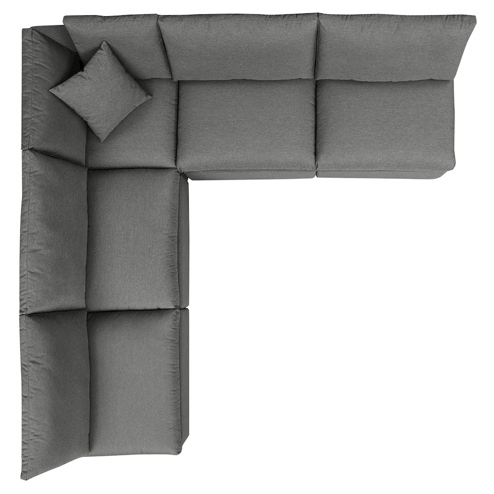 Commix 5-Piece Outdoor Patio Sectional Sofa. Picture 3