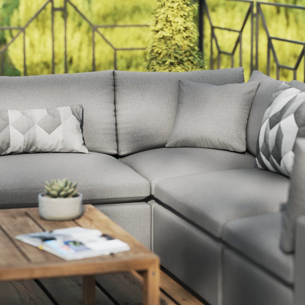 Commix 5-Piece Outdoor Patio Sectional Sofa. Picture 11