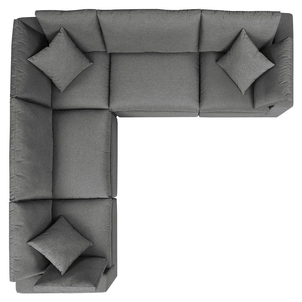 Commix 5-Piece Outdoor Patio Sectional Sofa. Picture 3