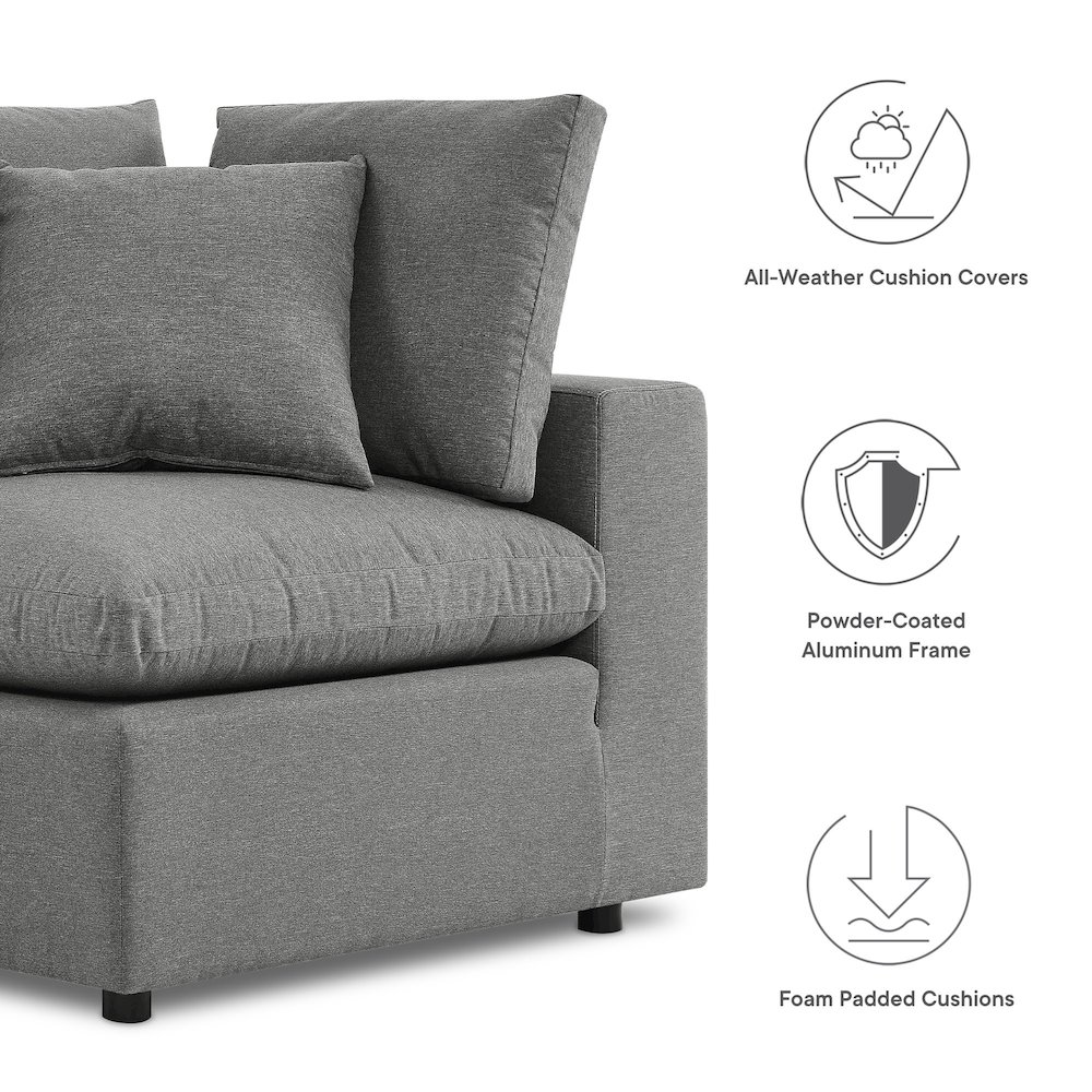 Commix 5-Piece Outdoor Patio Sectional Sofa. Picture 2