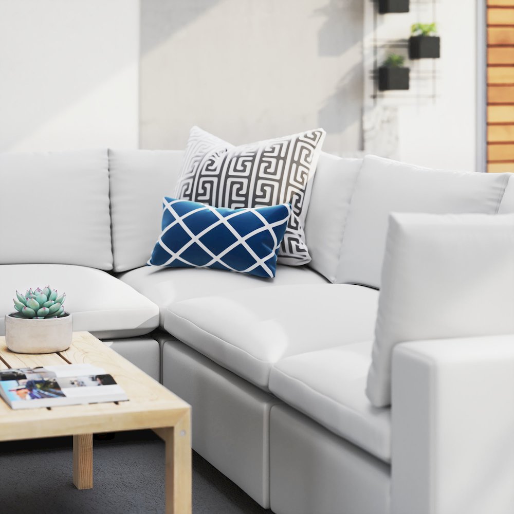 Commix 5-Piece Sunbrella Outdoor Patio Sectional Sofa. Picture 11