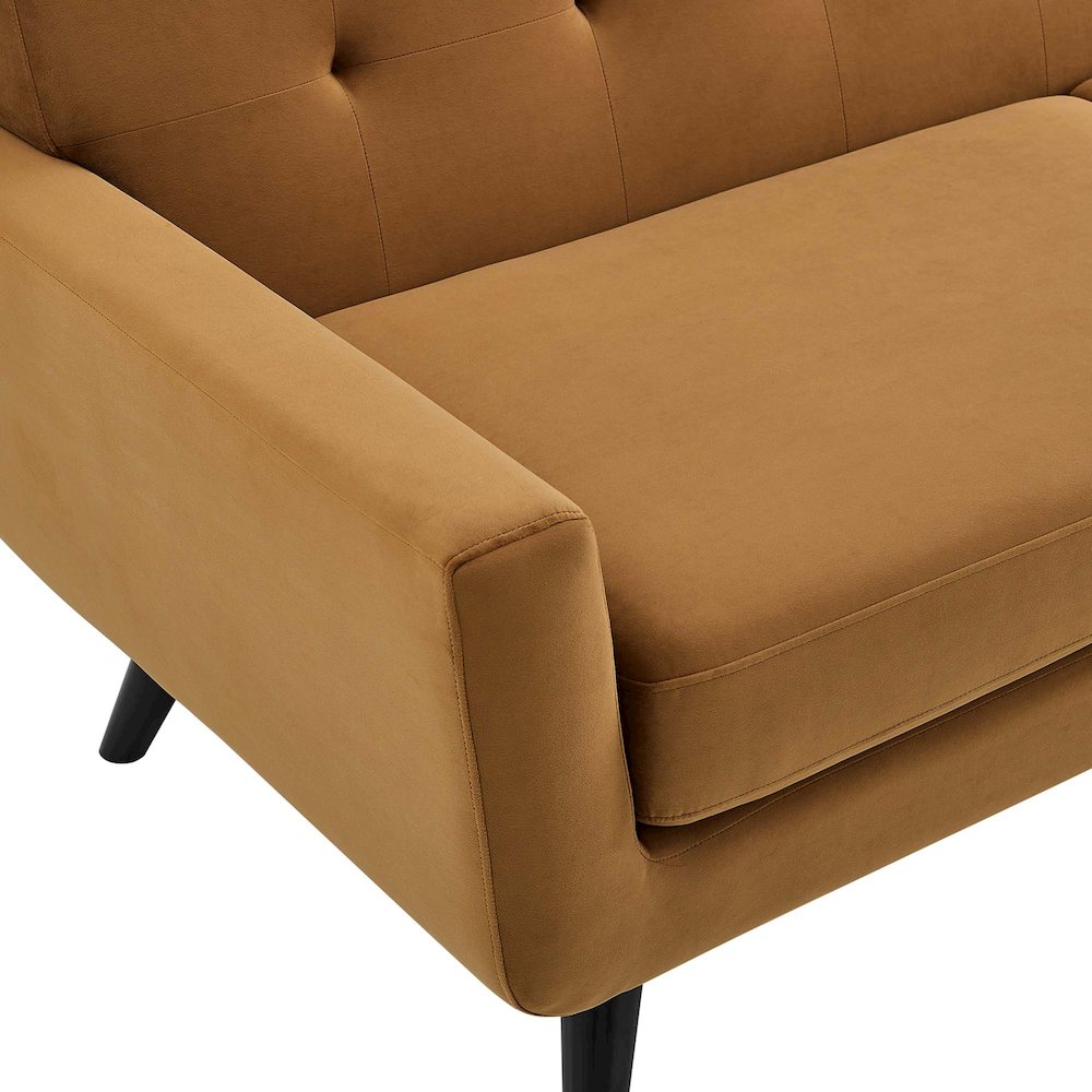 Engage Performance Velvet Armchair. Picture 5