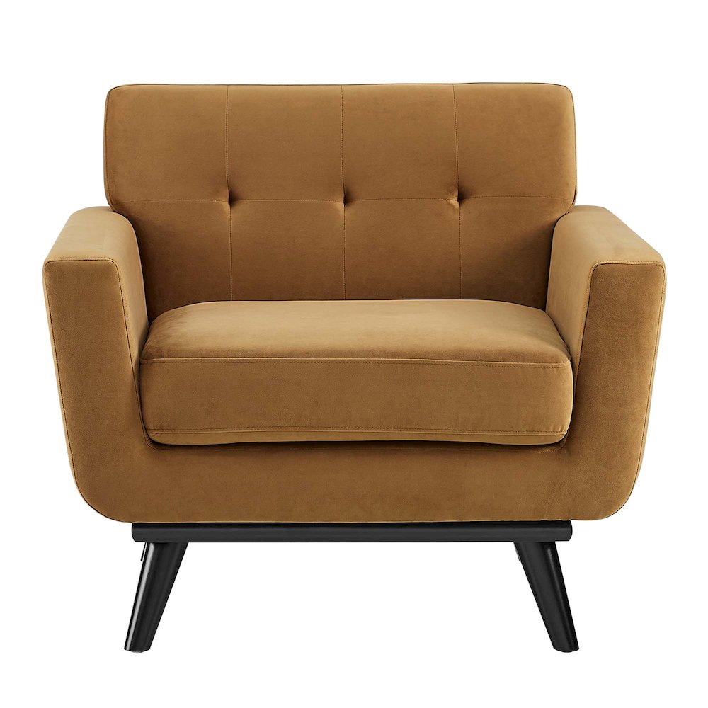 Engage Performance Velvet Armchair. Picture 6