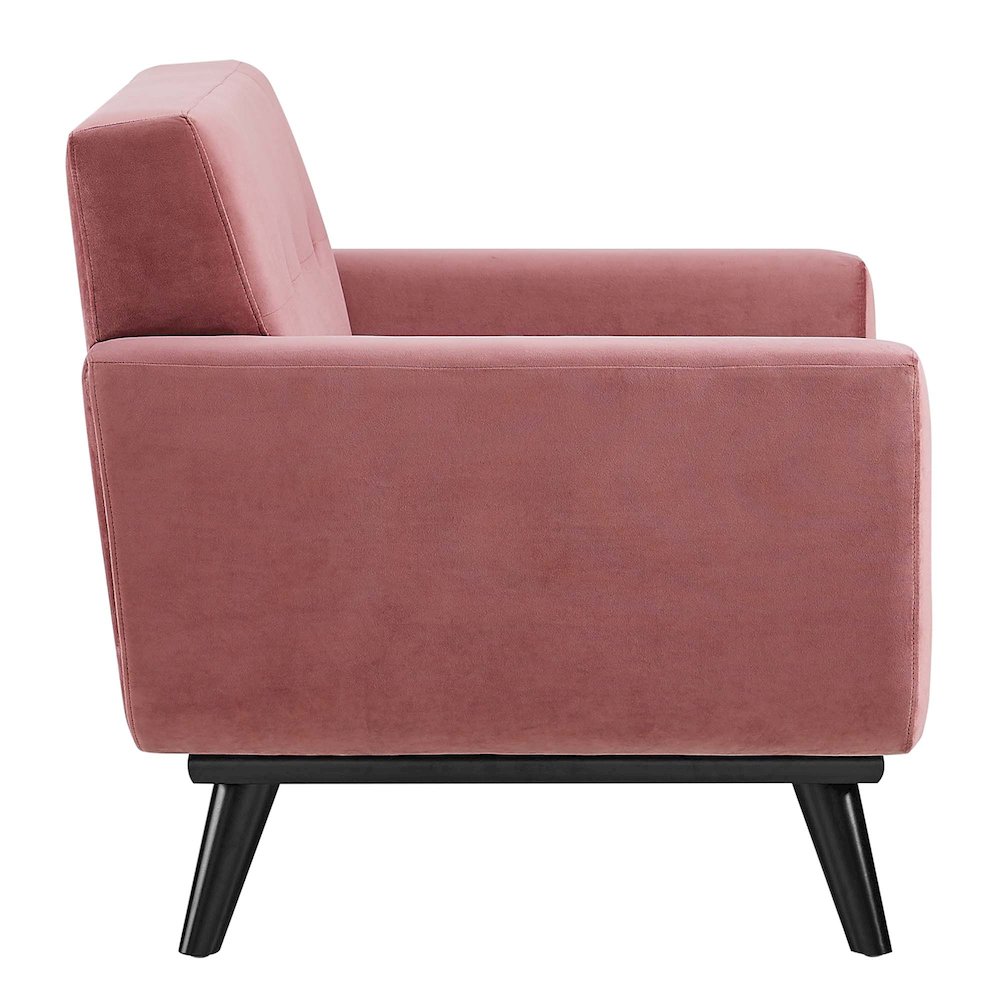 Engage Performance Velvet Armchair. Picture 3