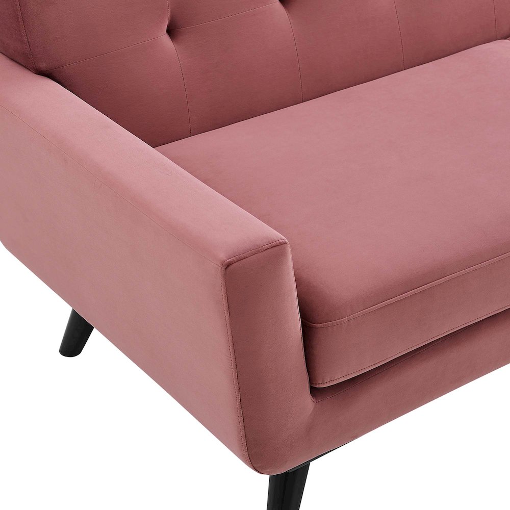 Engage Performance Velvet Armchair. Picture 5