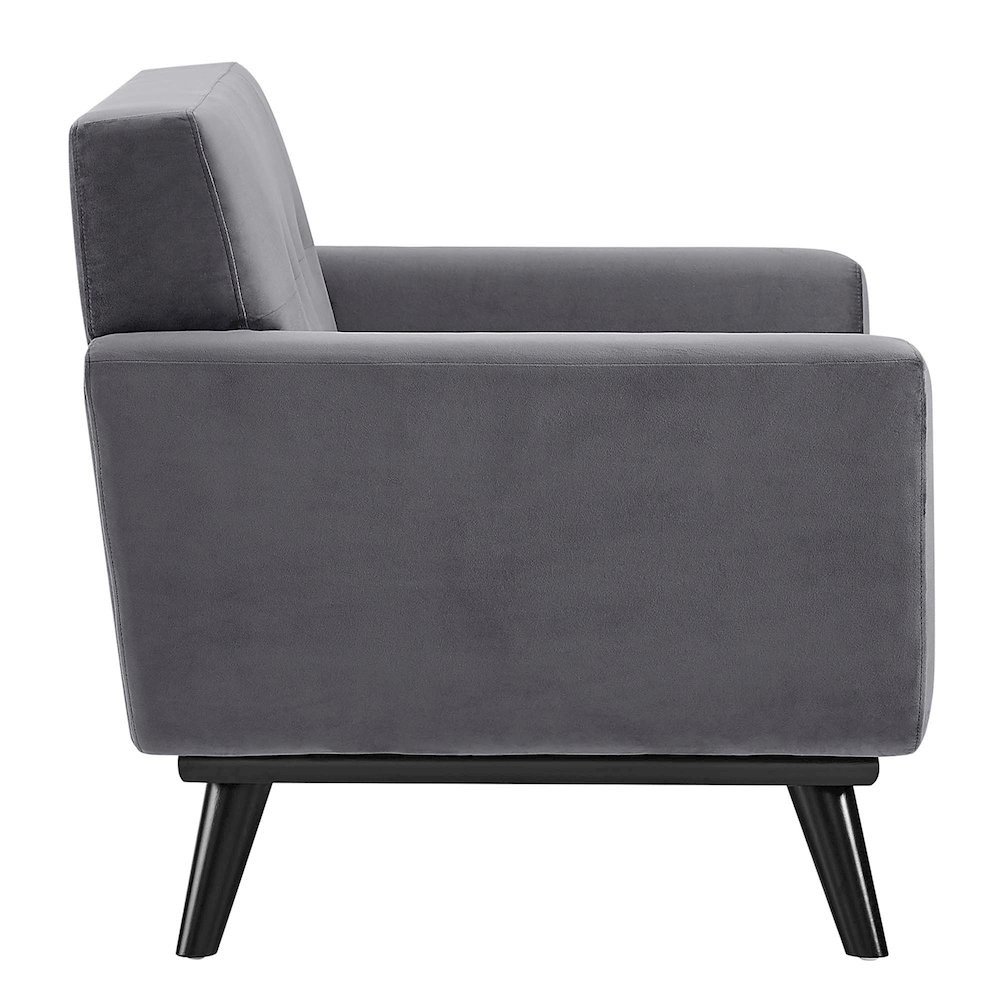 Engage Performance Velvet Armchair. Picture 3