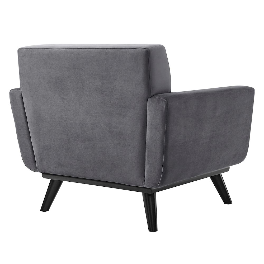 Engage Performance Velvet Armchair. Picture 4