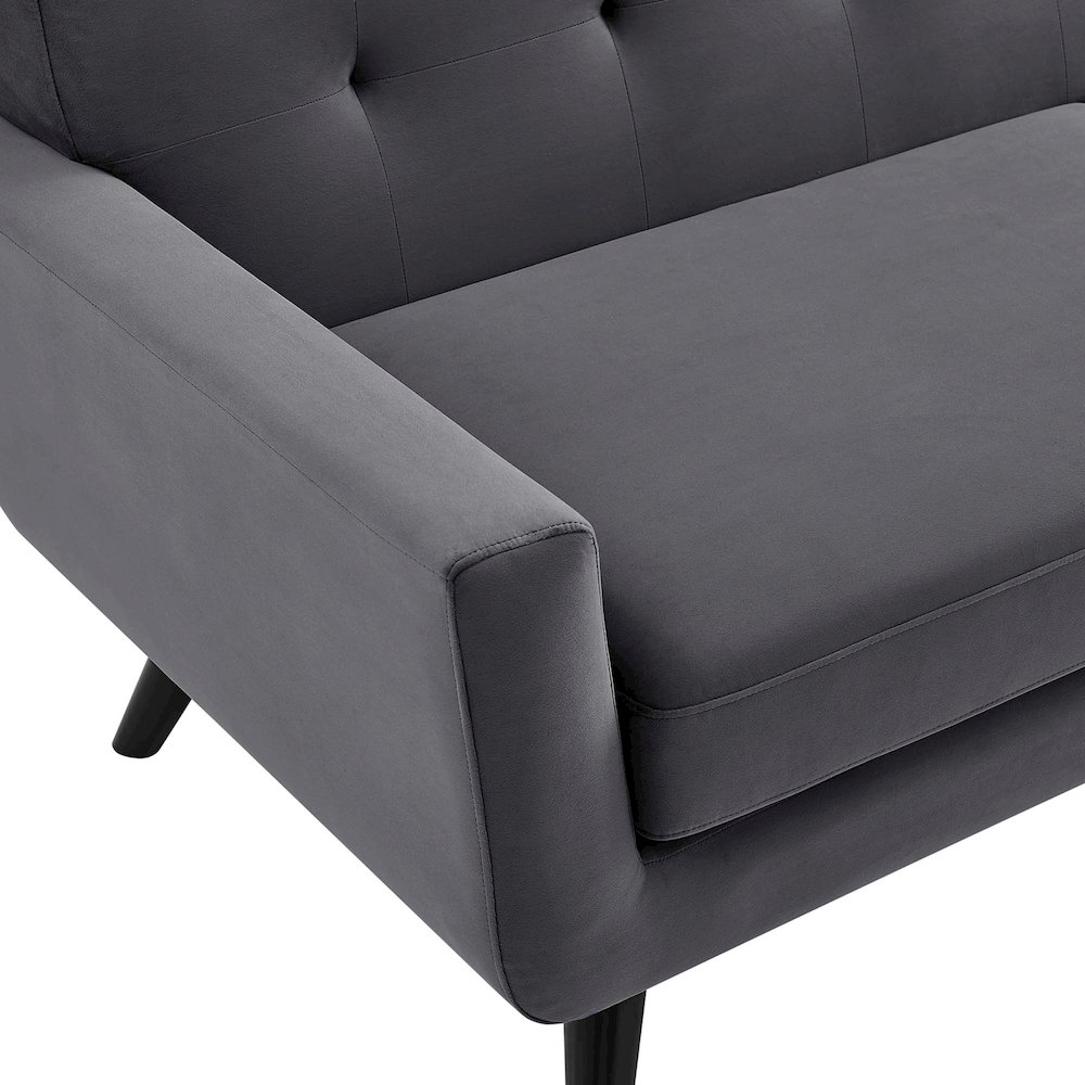 Engage Performance Velvet Armchair. Picture 5