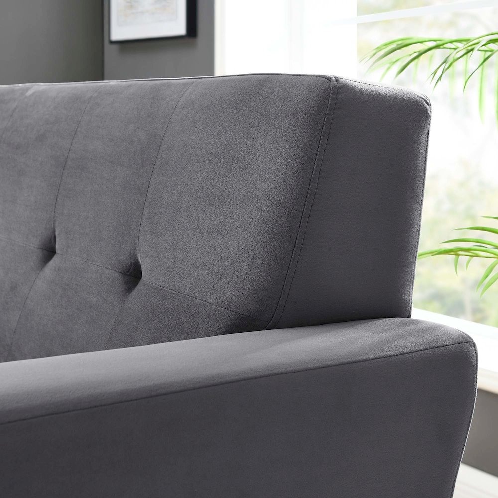 Engage Performance Velvet Armchair. Picture 6