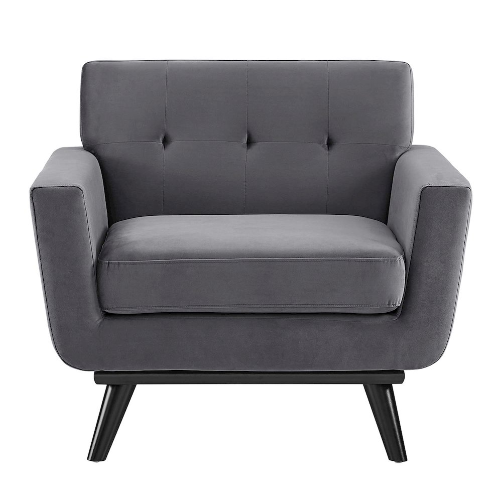 Engage Performance Velvet Armchair. Picture 7