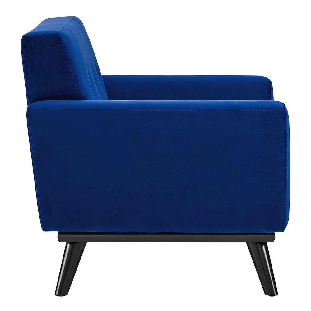 Engage Performance Velvet Armchair. Picture 3