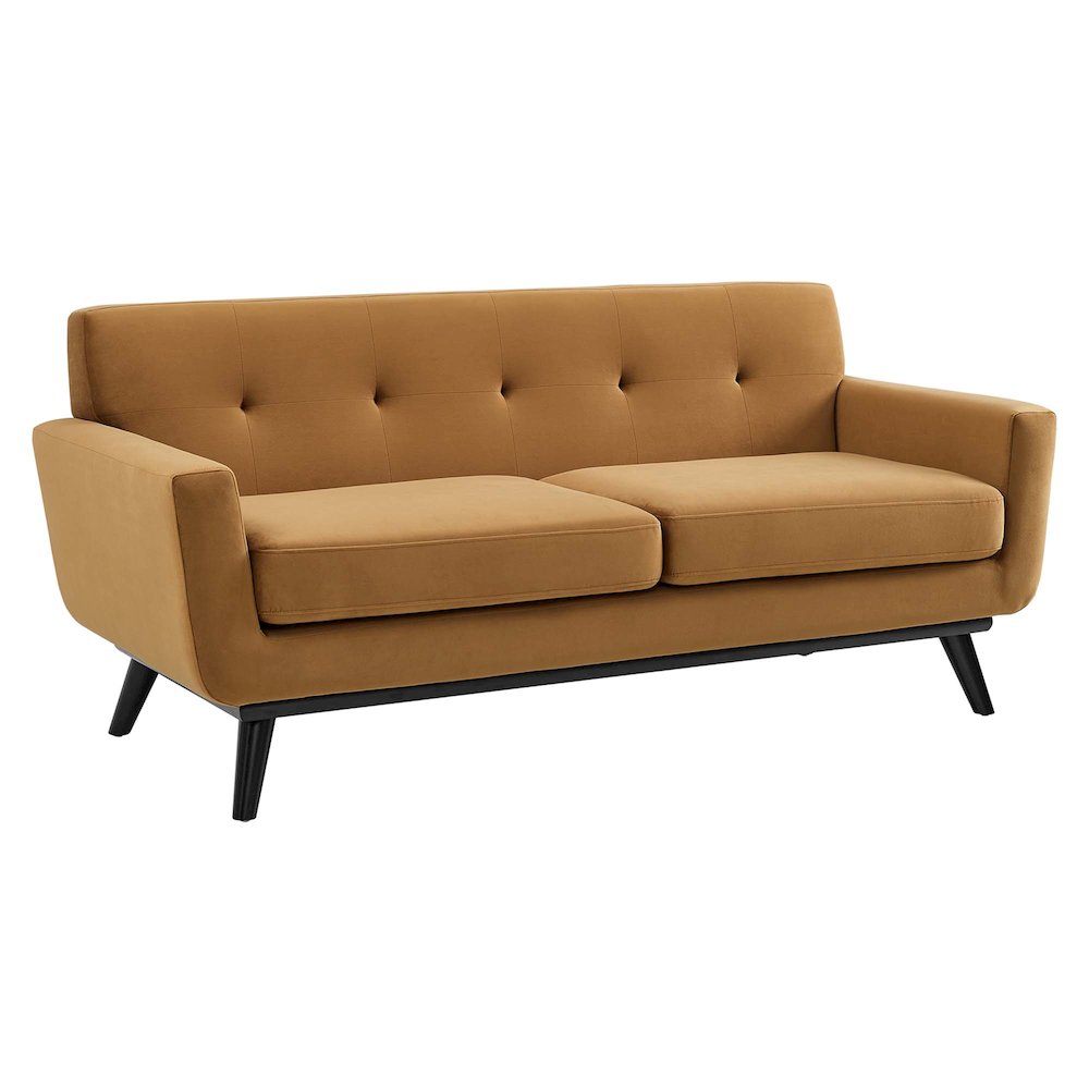 Engage Performance Velvet Loveseat. Picture 1