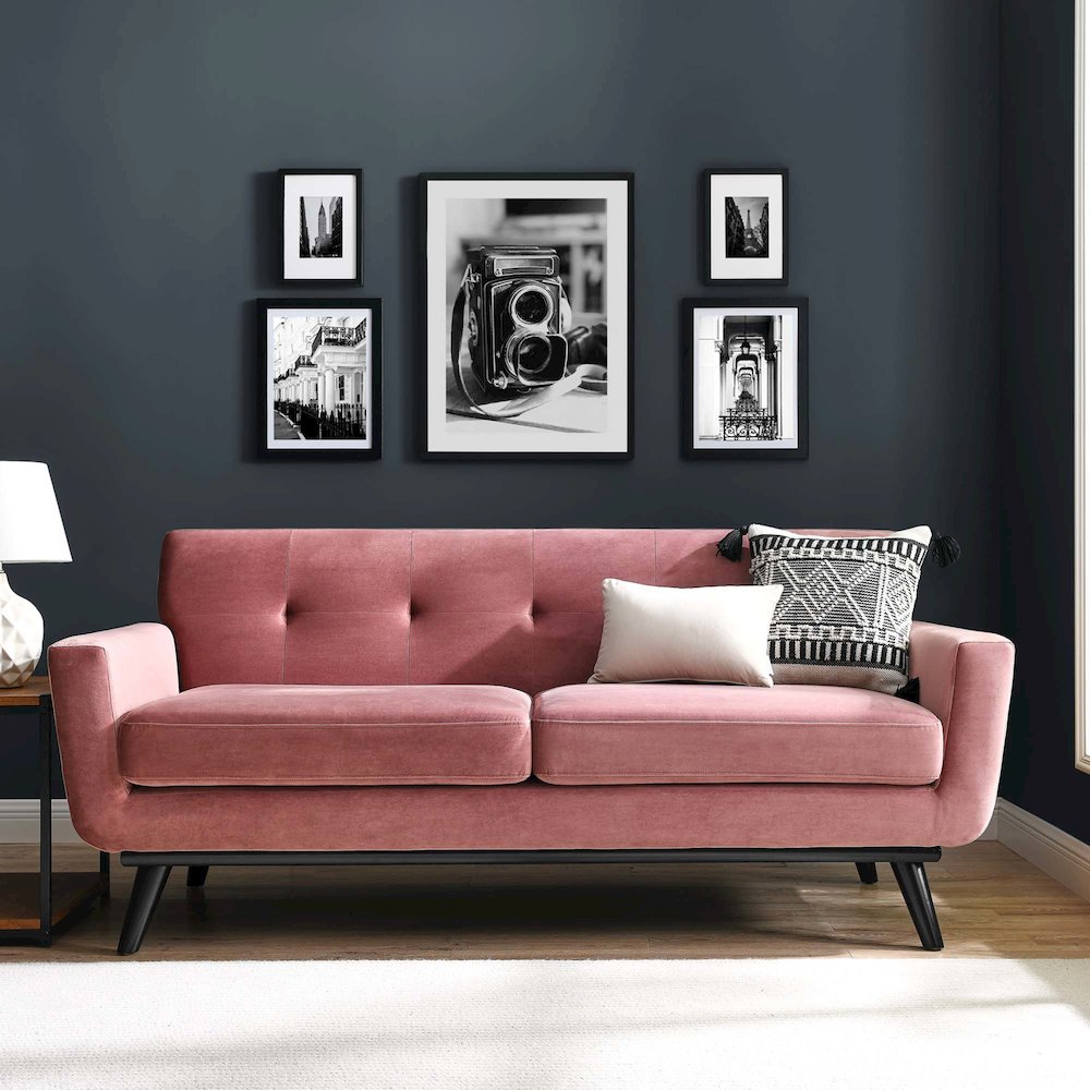 Engage Performance Velvet Loveseat. Picture 7
