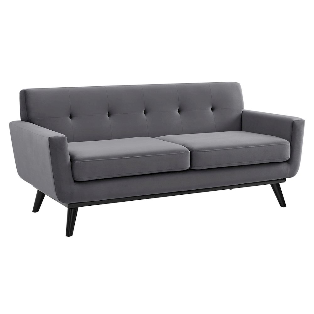 Engage Performance Velvet Loveseat. Picture 1