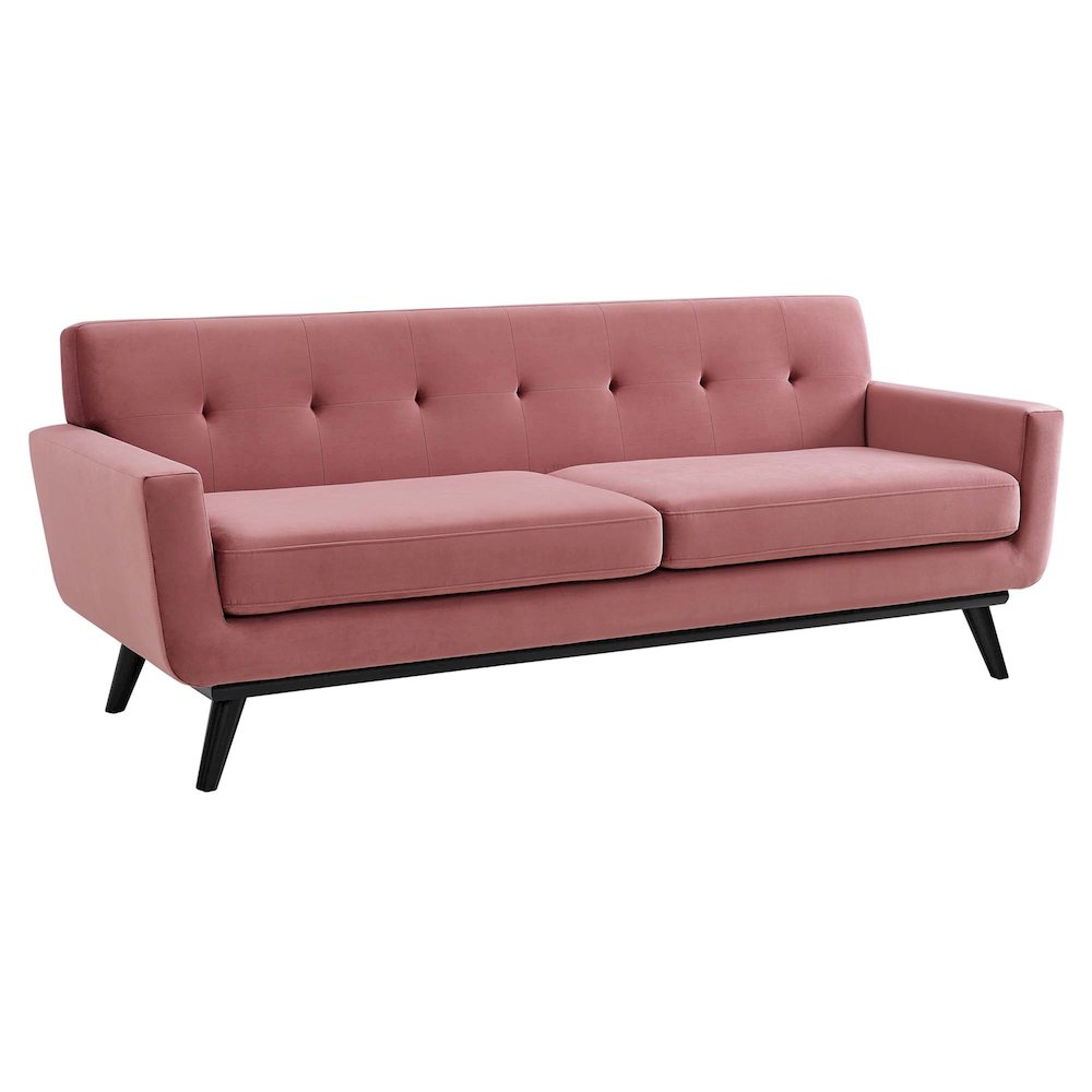 Engage Performance Velvet Sofa. Picture 1