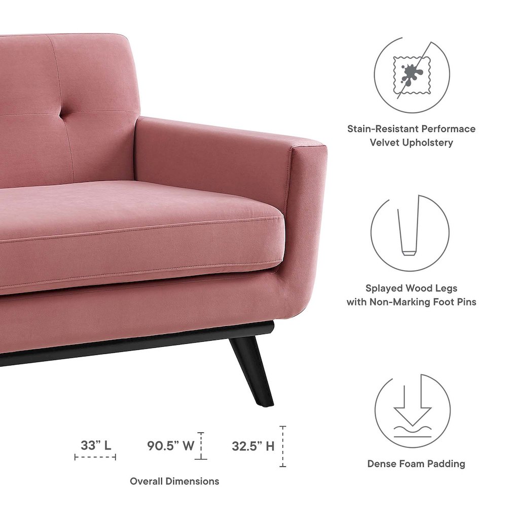 Engage Performance Velvet Sofa. Picture 2