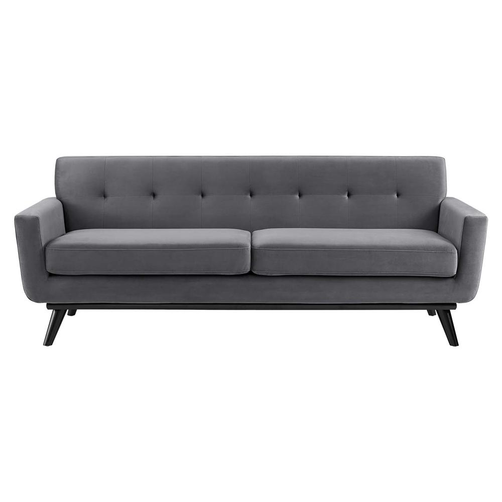 Engage Performance Velvet Sofa. Picture 5