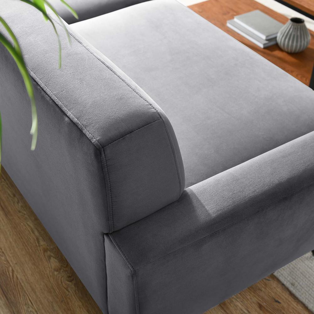 Engage Performance Velvet Sofa. Picture 6