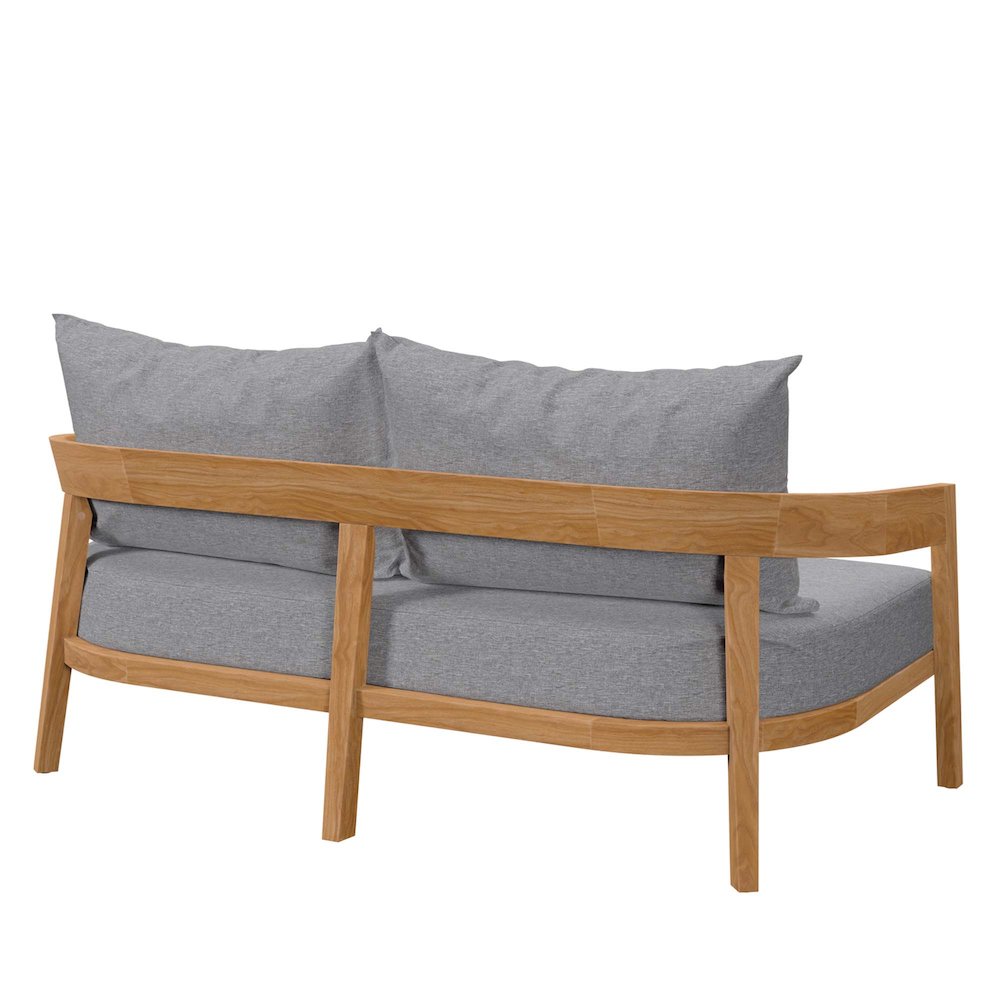 Brisbane Teak Wood Outdoor Patio Loveseat. Picture 4