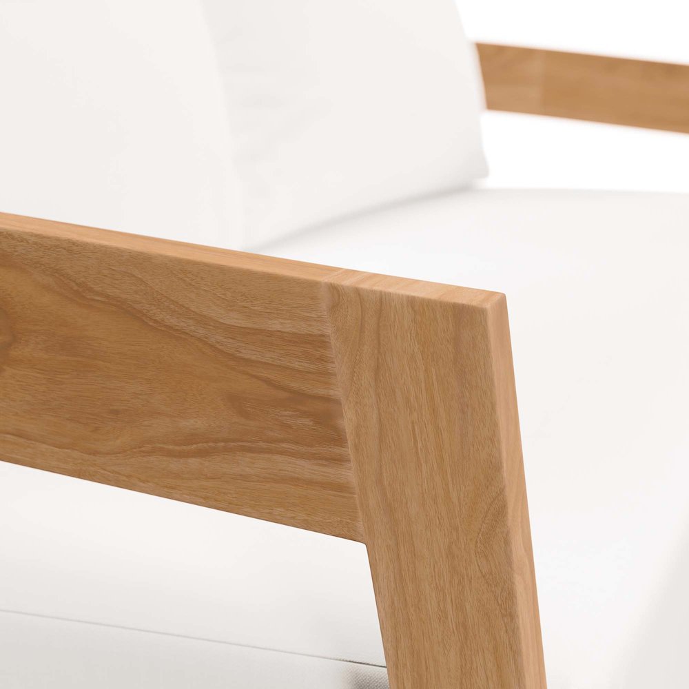 Brisbane Teak Wood Outdoor Patio Loveseat. Picture 6