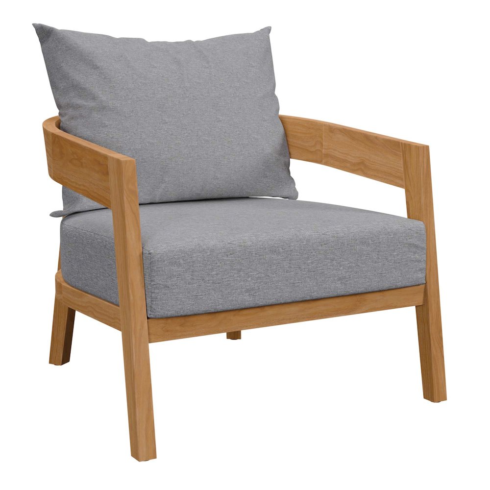 Brisbane Teak Wood Outdoor Patio Armchair. Picture 1