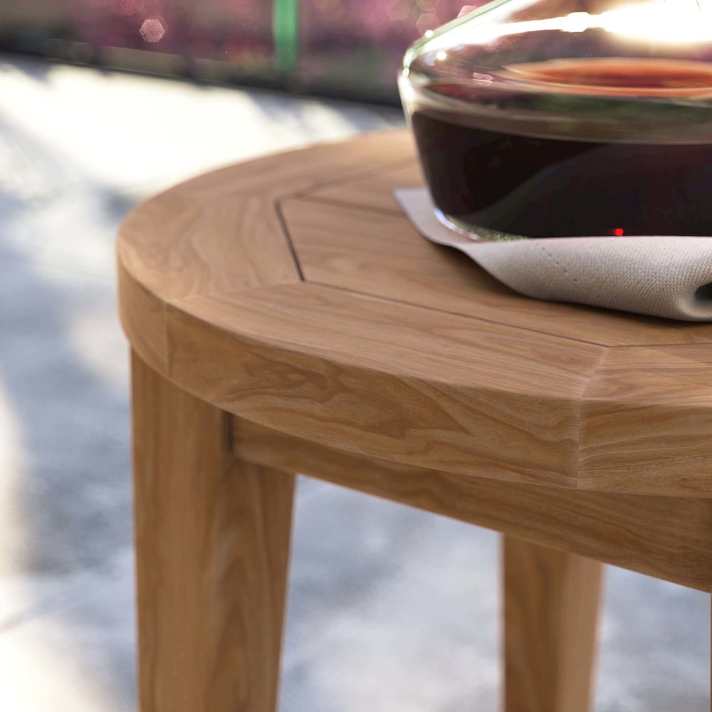 Brisbane Teak Wood Outdoor Patio Side Table. Picture 8