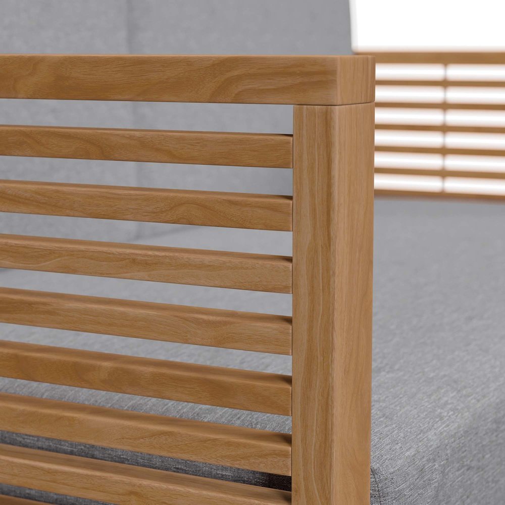 Carlsbad Teak Wood Outdoor Patio Loveseat. Picture 6
