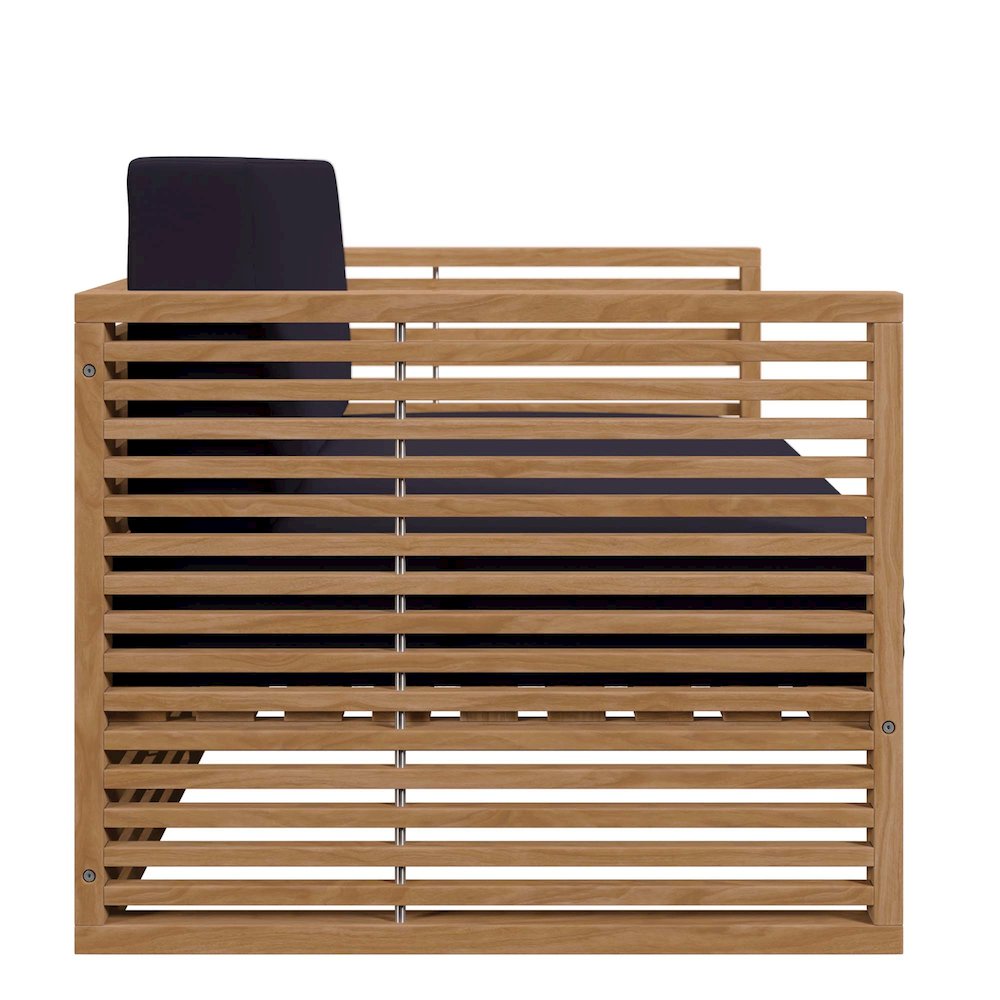 Carlsbad Teak Wood Outdoor Patio Loveseat. Picture 3