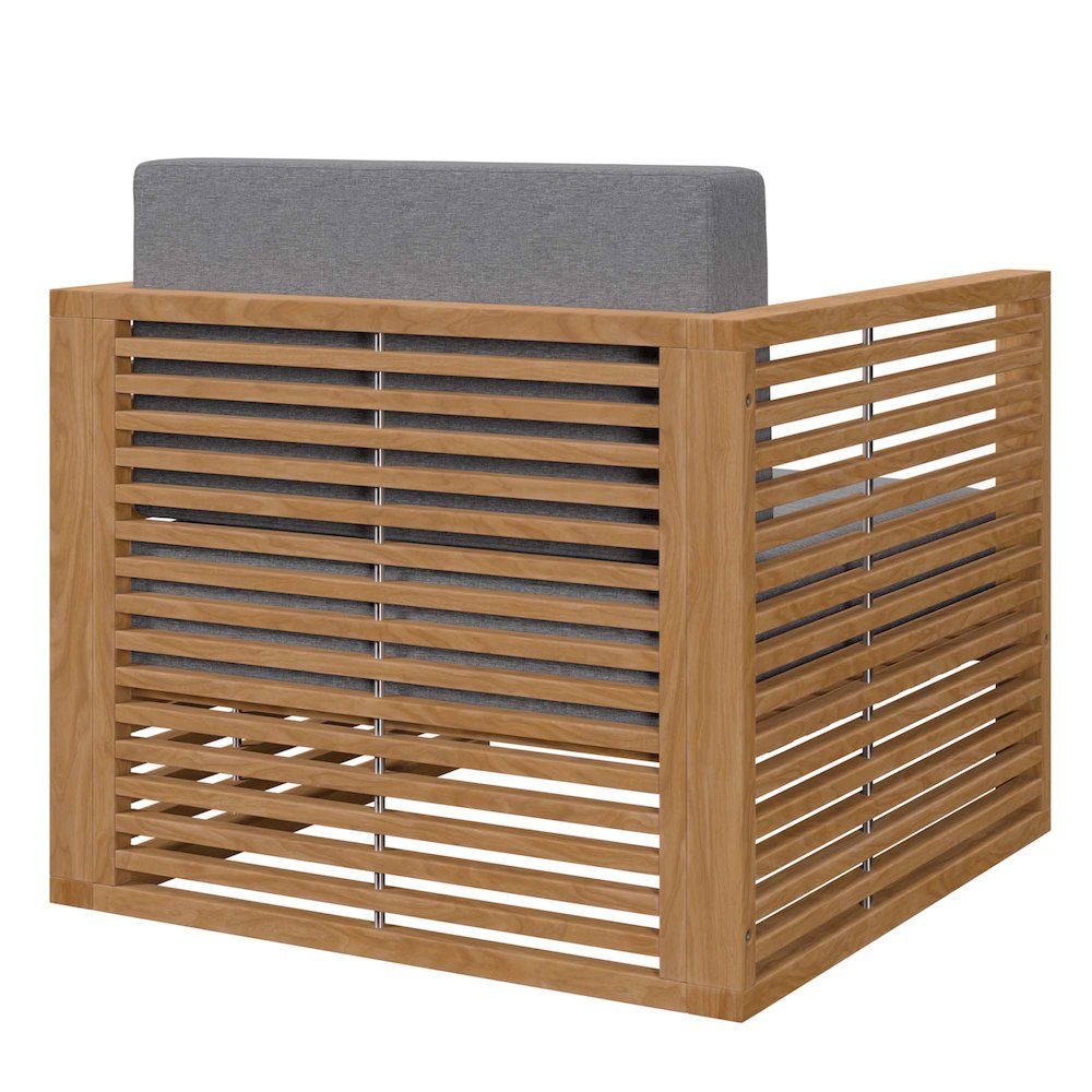 Carlsbad Teak Wood Outdoor Patio Armchair. Picture 4