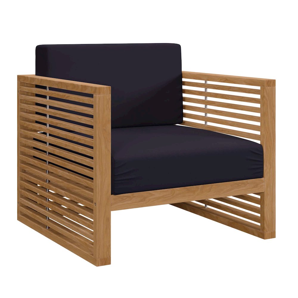 Carlsbad Teak Wood Outdoor Patio Armchair. Picture 1