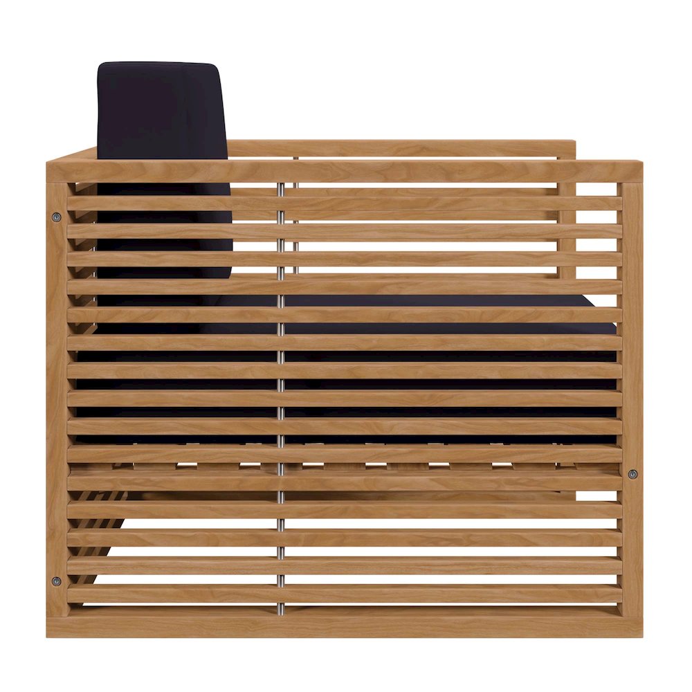 Carlsbad Teak Wood Outdoor Patio Armchair. Picture 3