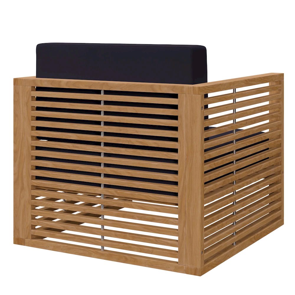 Carlsbad Teak Wood Outdoor Patio Armchair. Picture 4