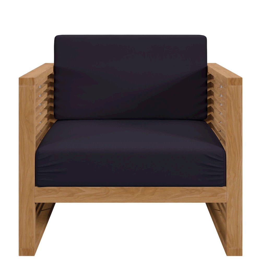 Carlsbad Teak Wood Outdoor Patio Armchair. Picture 5
